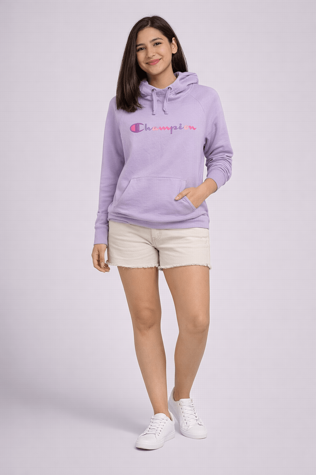 Polerón Champion Mujer Lila – Comodidad con Estilo 💜 - LaOtraPrenda.cl - Polerón