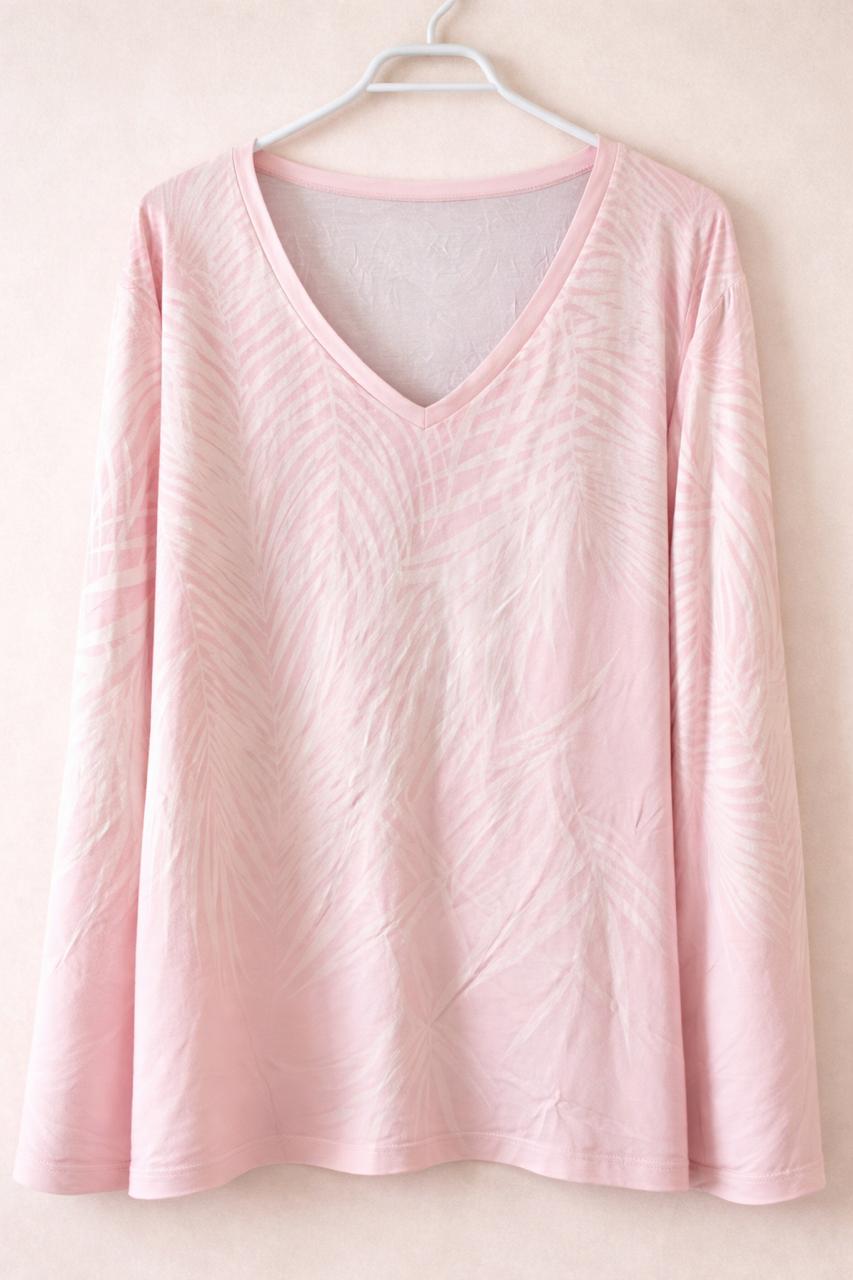 Polera Generico Blanca Con Rosado - LaOtraPrenda.cl - Polera