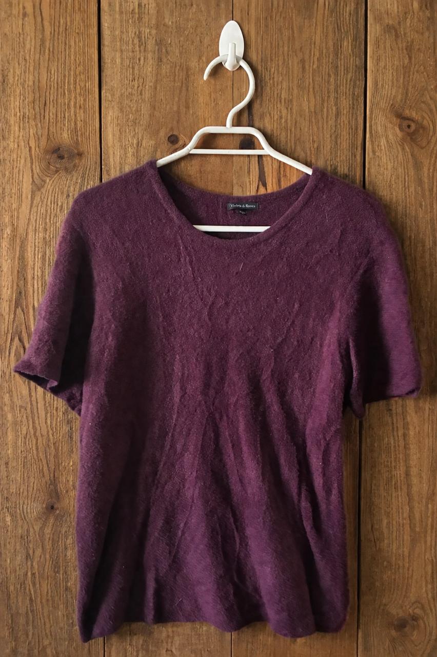 Sweater Violets & Roses Morado - LaOtraPrenda.cl - Sweater