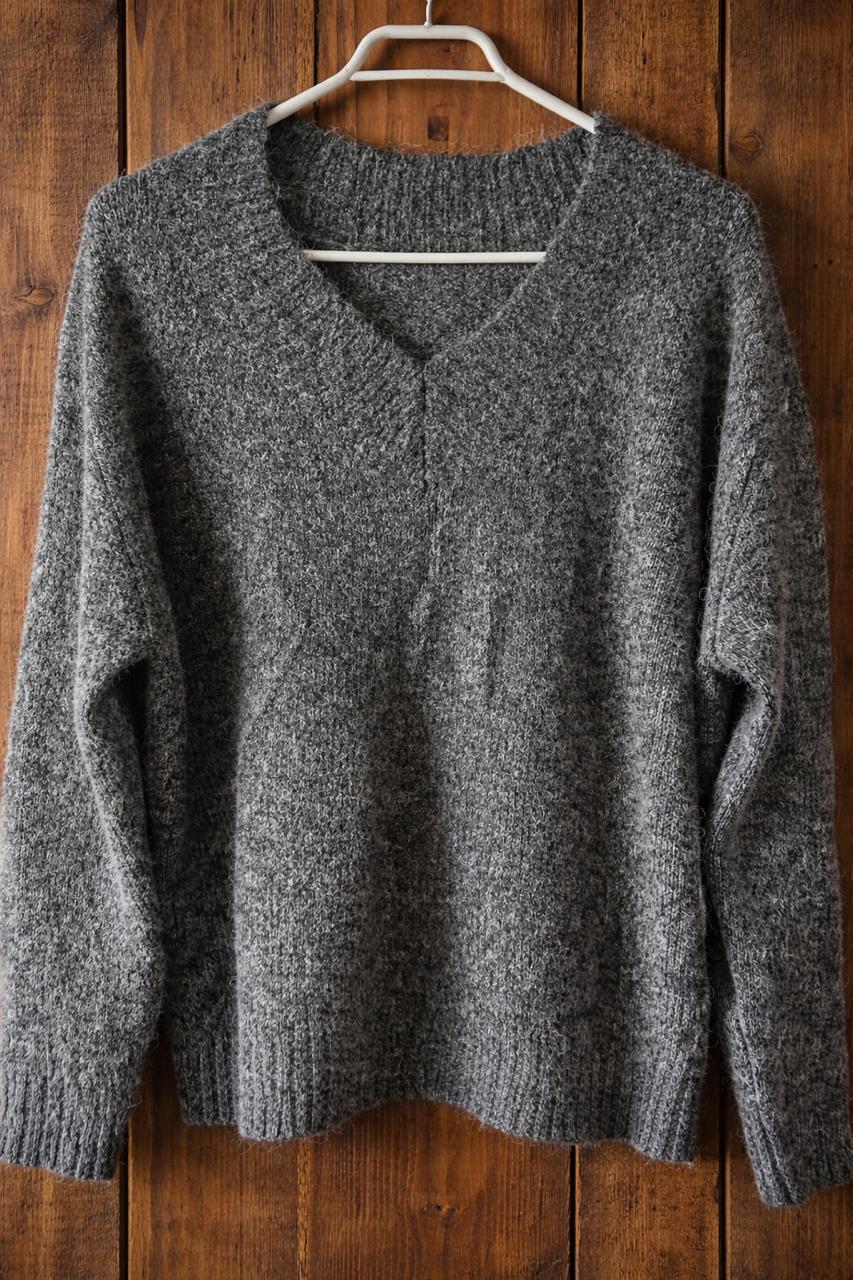 Sweater White fox Gris jaspeado - LaOtraPrenda.cl - Sweater