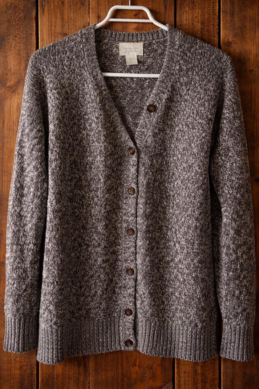 Sweater Christopher & Banks Cafe con blanco jaspeado - LaOtraPrenda.cl - Sweater