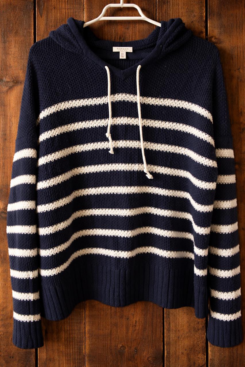 Sweater Sonoma Azul con rayas blancas - LaOtraPrenda.cl - Sweater