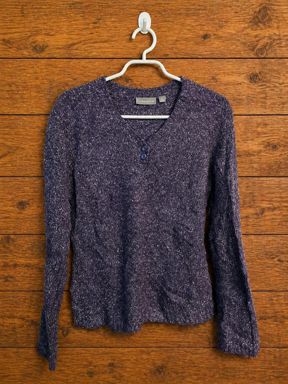Sweater Croft&Barrow Morado Jaspeado - LaOtraPrenda.cl - Sweater