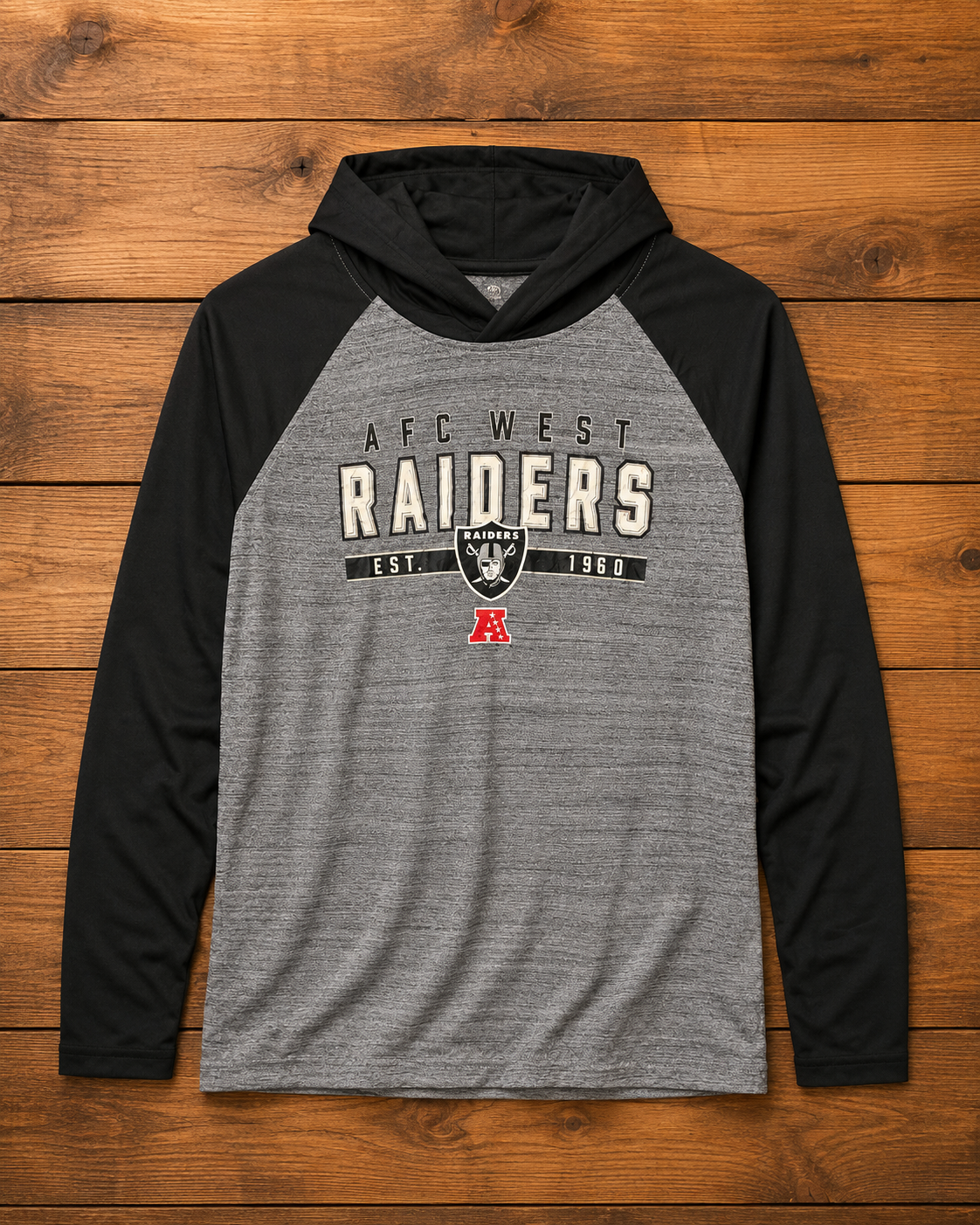 Poleron Niño Raiders NFL Gris / Negro
