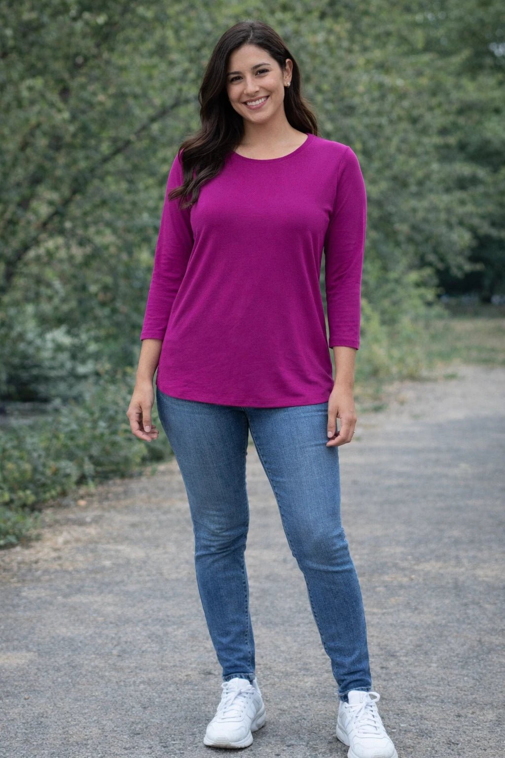 Polera Old Navy Mujer Manga Larga - Morado - LaOtraPrenda.cl - Polera