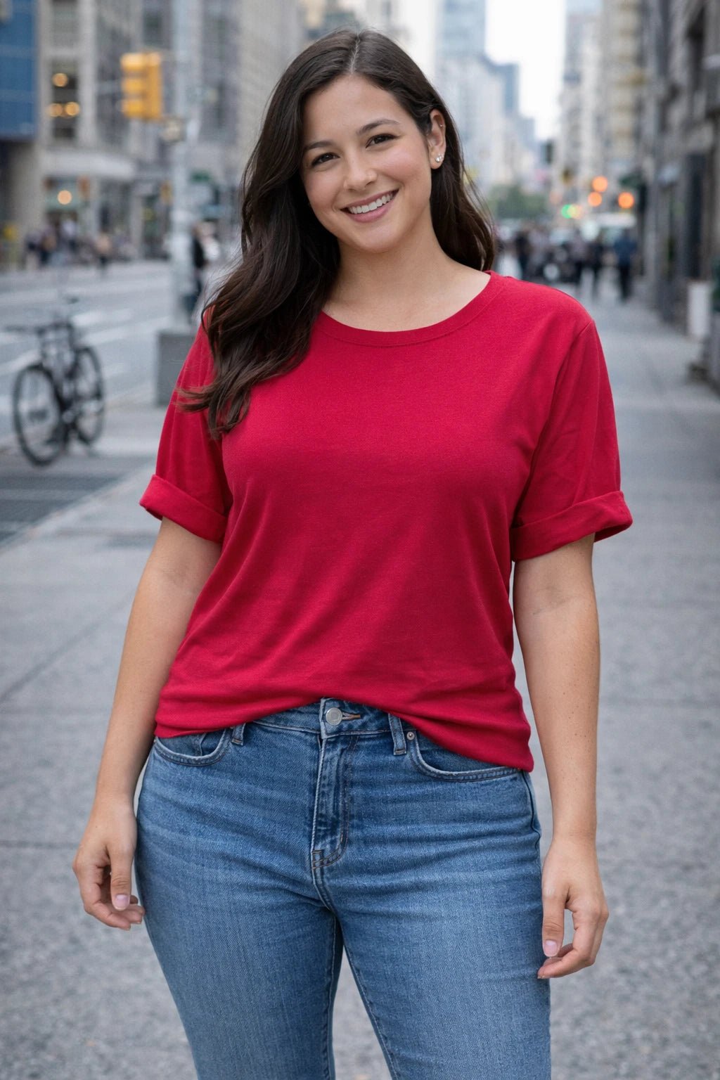 Polera Karen Scott Mujer - Roja - LaOtraPrenda.cl - Polera