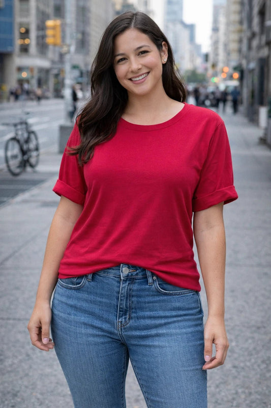 Polera Karen Scott Mujer - Roja - LaOtraPrenda.cl - Polera