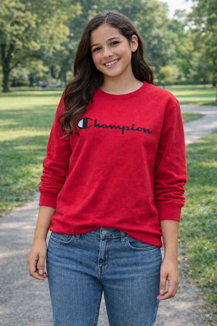 Polerón Champion Niña - Rojo - LaOtraPrenda.cl - Polerón