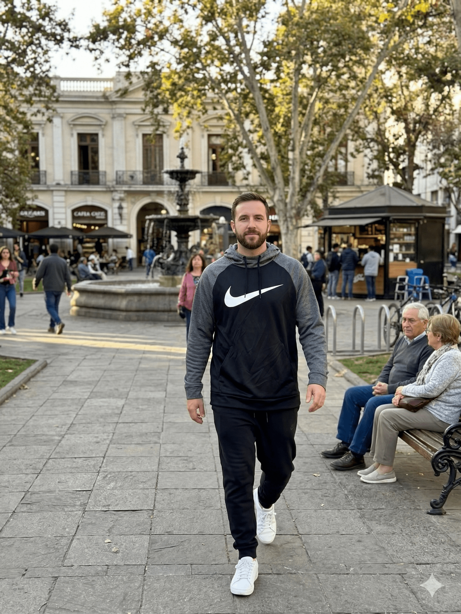 Polerón Nike Negro/Gris - LaOtraPrenda.cl - Polerón