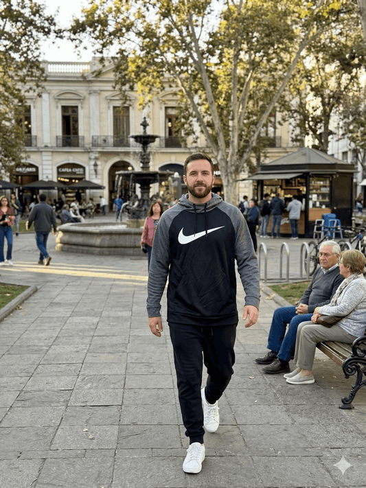 Polerón Nike Negro/Gris - LaOtraPrenda.cl - Polerón