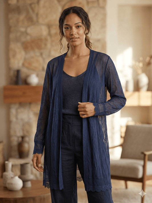 Kimono Wonderly Azul - LaOtraPrenda.cl - Kimono