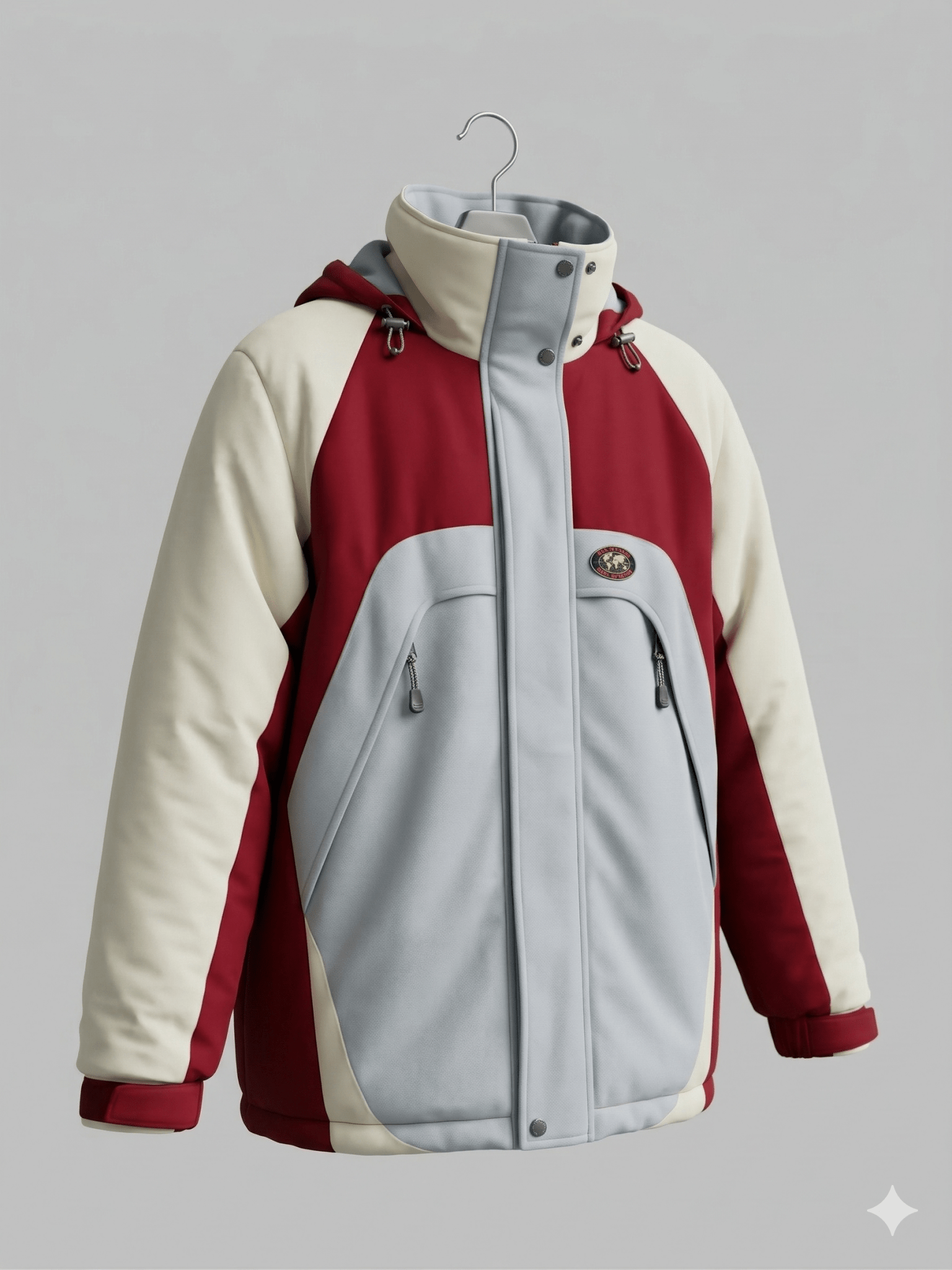 Chaqueta Trespass Crema/Rojo - LaOtraPrenda.cl - Chaqueta