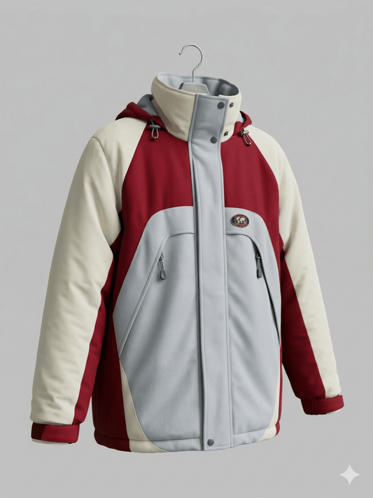 Chaqueta Trespass Crema/Rojo - LaOtraPrenda.cl - Chaqueta