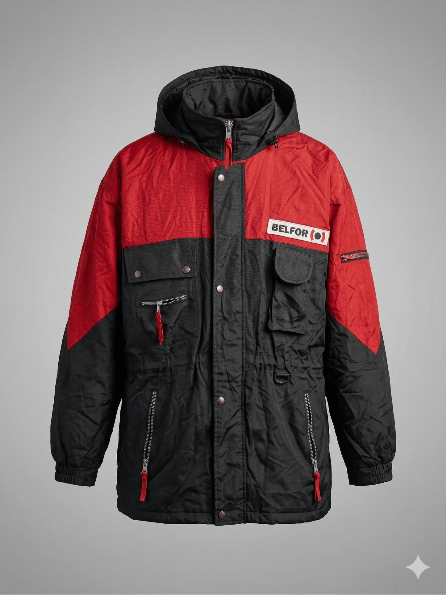 Chaqueta Result Negra con Rojo - LaOtraPrenda.cl - Chaqueta