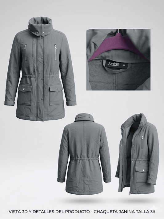 Chaqueta Janina Gris - LaOtraPrenda.cl - Chaqueta