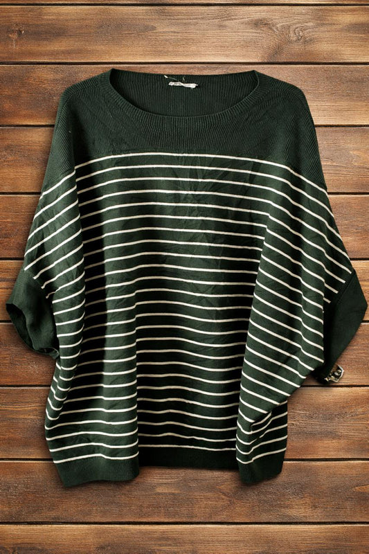 Polera Chicsoul Verde con Blanco - LaOtraPrenda.cl - Polera