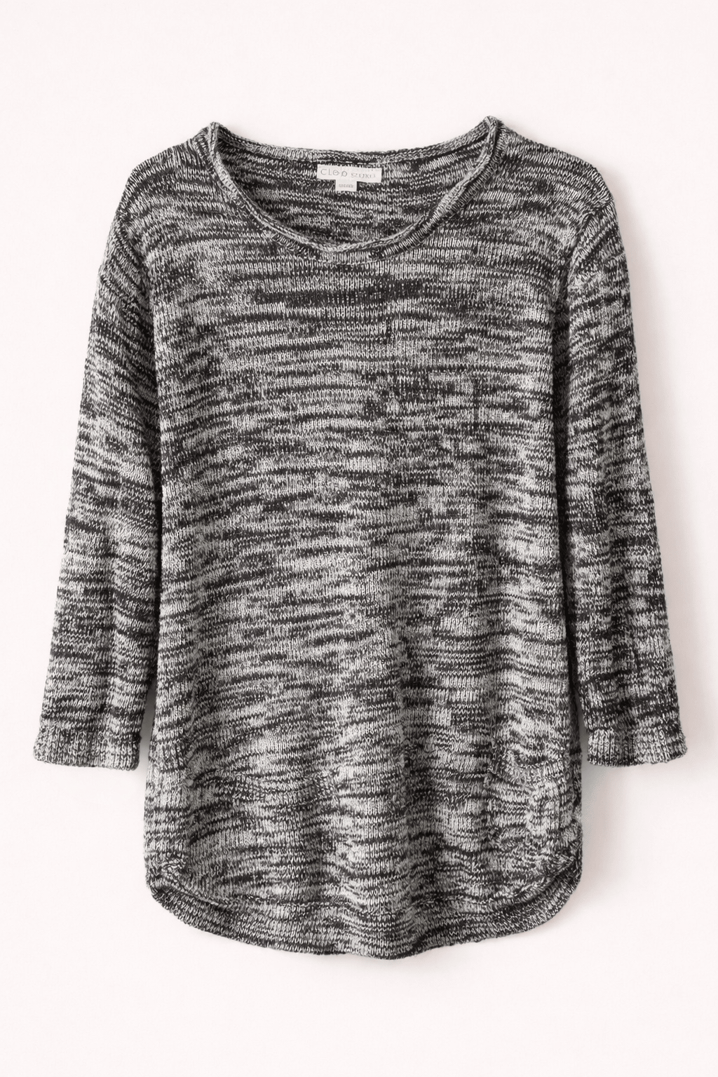 Sweater Cleo Petites Negro/Blanco jaspeado - LaOtraPrenda.cl - Sweater