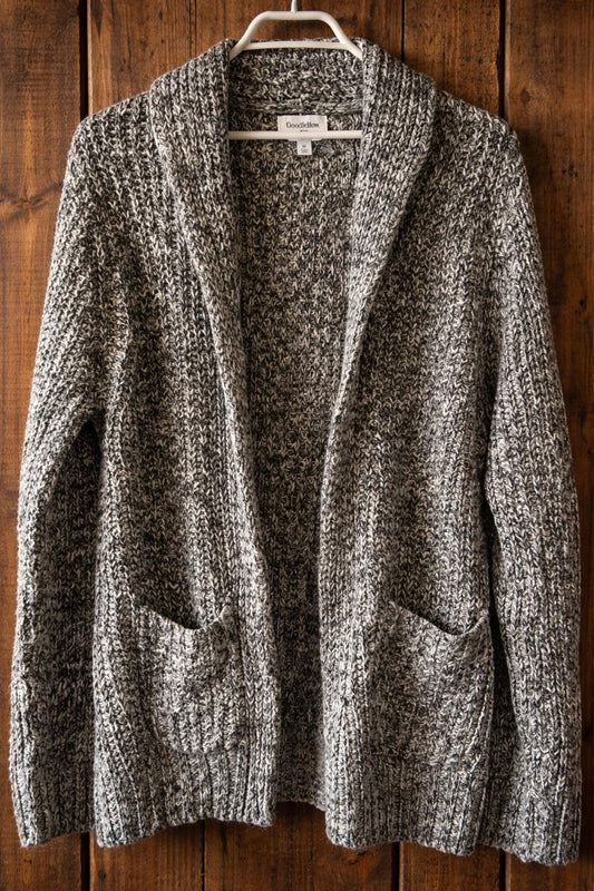 Sweater Goodiellow Blanco con negro jaspeado - LaOtraPrenda.cl - Sweater