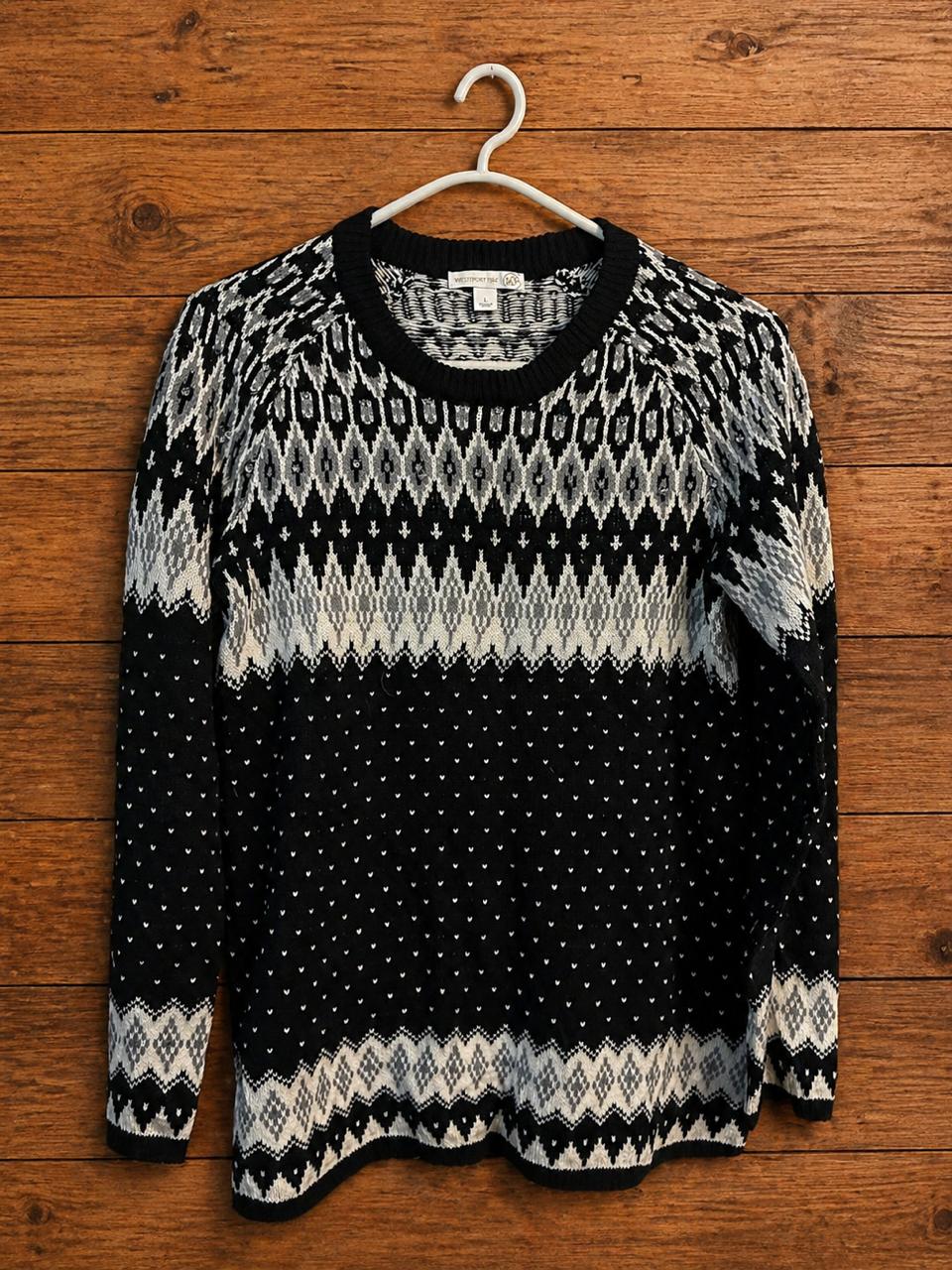 Sweater Westport 1962 Negro Con Blaco