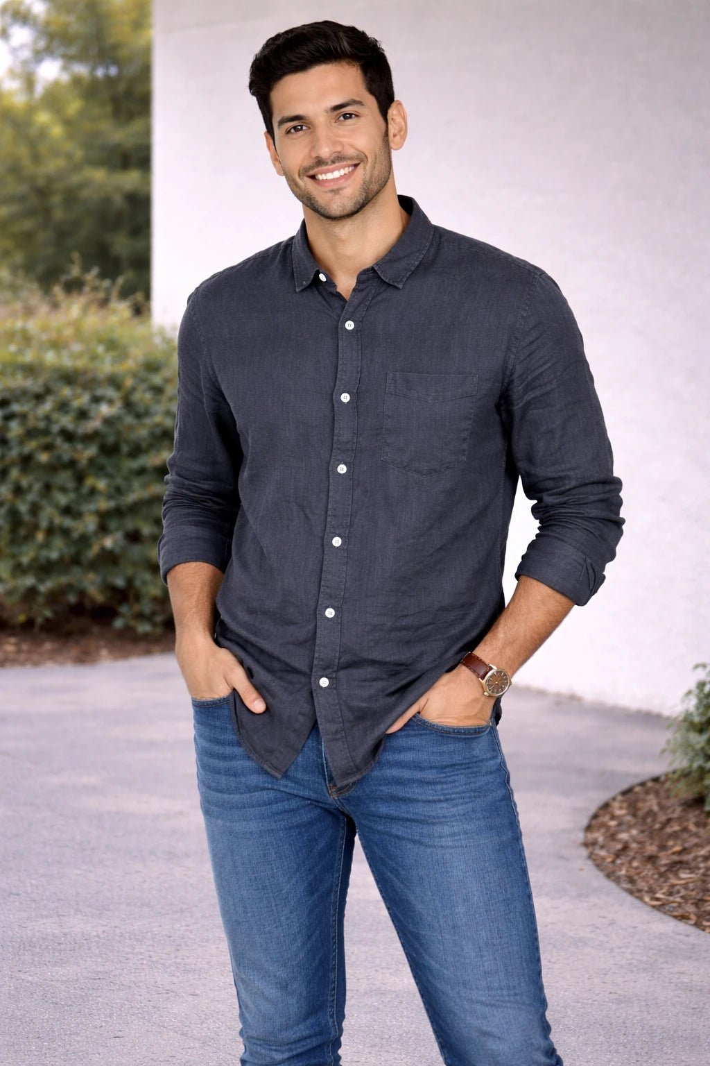 Camisa H&M Gris - LaOtraPrenda.cl - Camisa