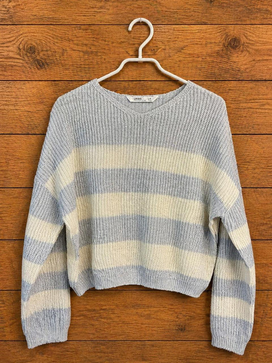 Sweater Niña Ukids Celeste Con Blanco - LaOtraPrenda.cl - Sweater