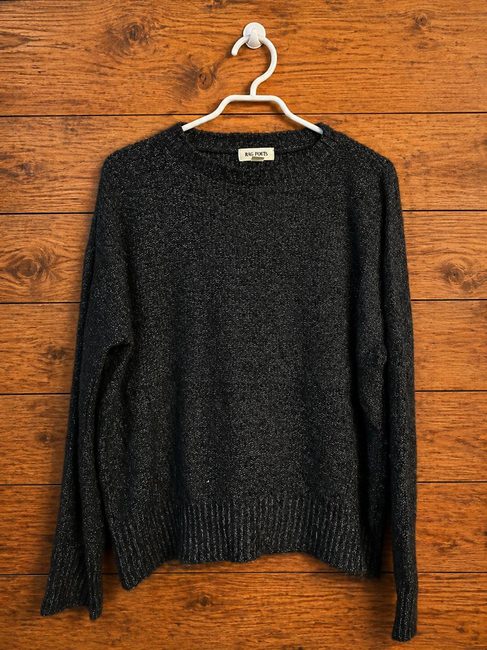 Sweater Rag Poets Negro Con Blaco