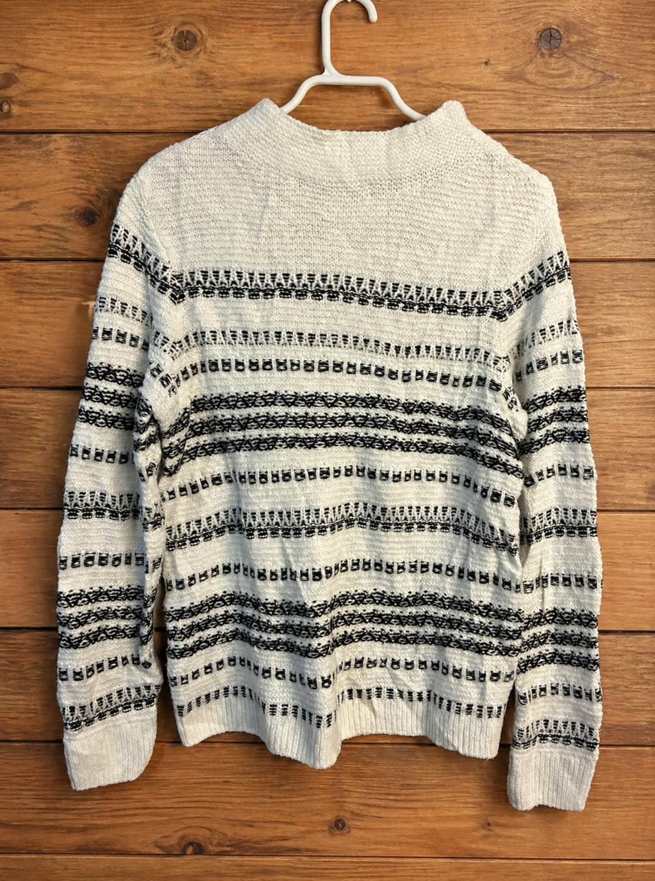 Sweater Northern Reflections Blanco Con Negro