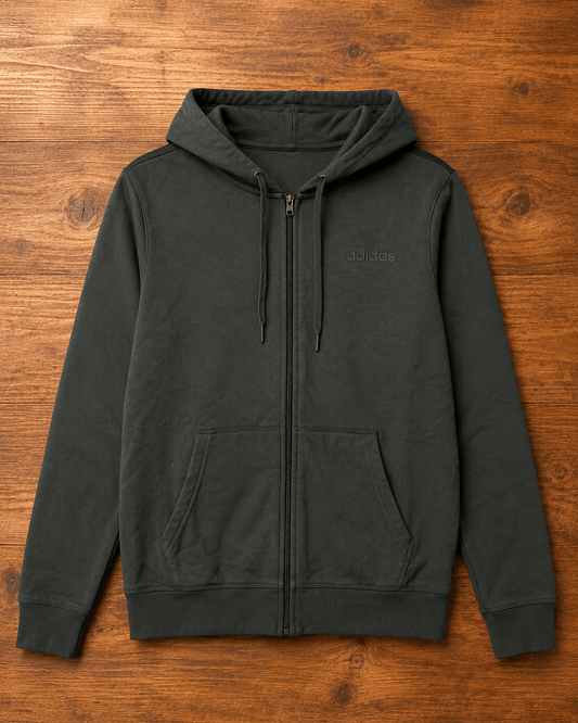 Poleron Con Cierre Niño Adidas Gris Oscuro - LaOtraPrenda.cl - Ropa
