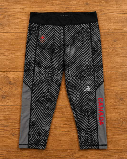 Calza Niña Adidas Tech Fit Climalite Gris Con Negro - LaOtraPrenda.cl - Ropa