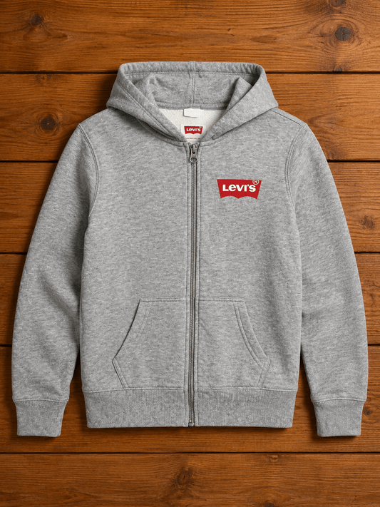 Poleron Con Cierre Niño Levis Gris - LaOtraPrenda.cl - Ropa