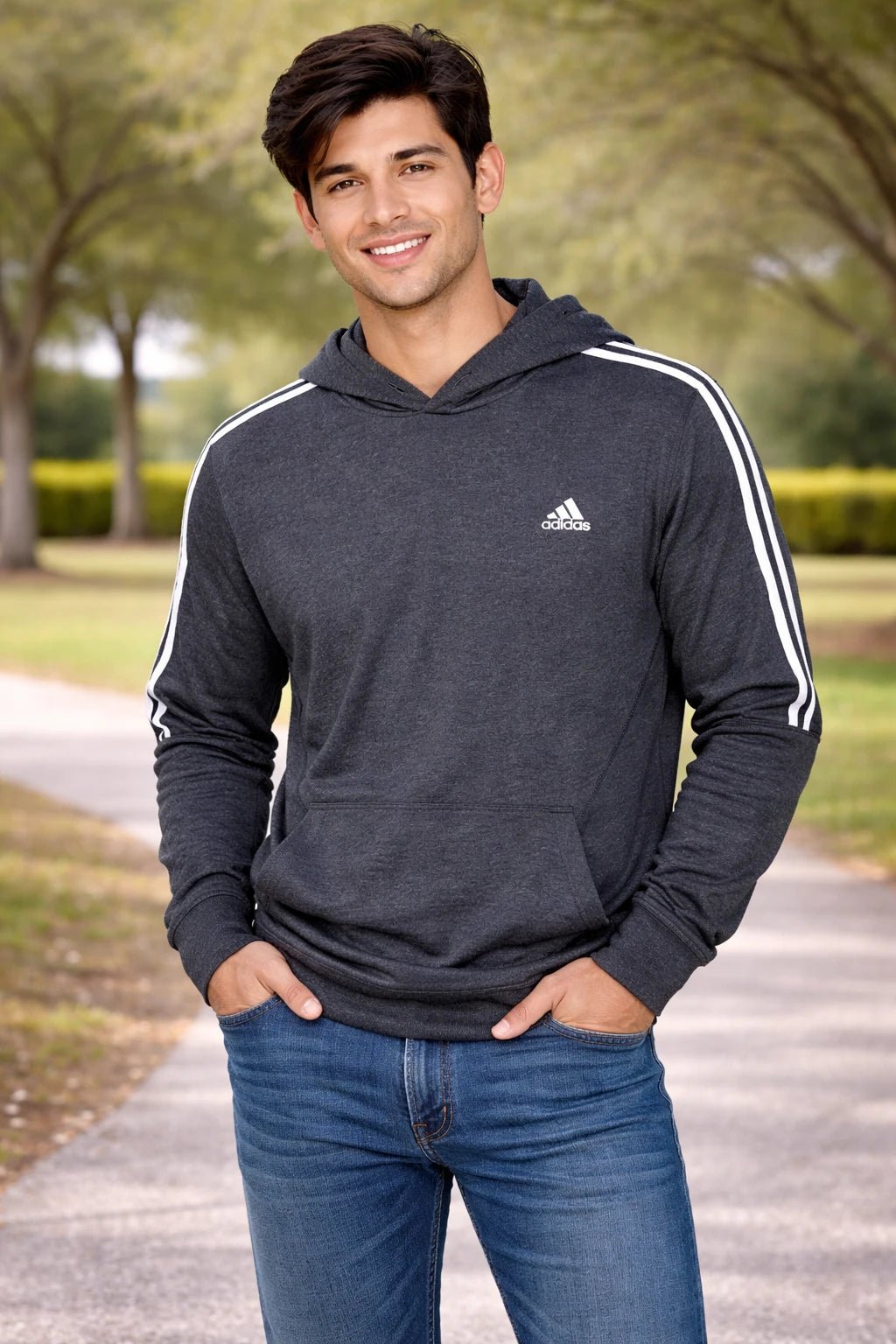 Polerón Adidas Gris Clásico - LaOtraPrenda.cl - Polerón