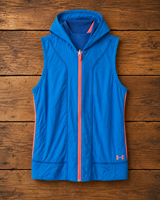 Poleron Con Cierre Niño/A Sin Manga Under Armour Azul Electrico