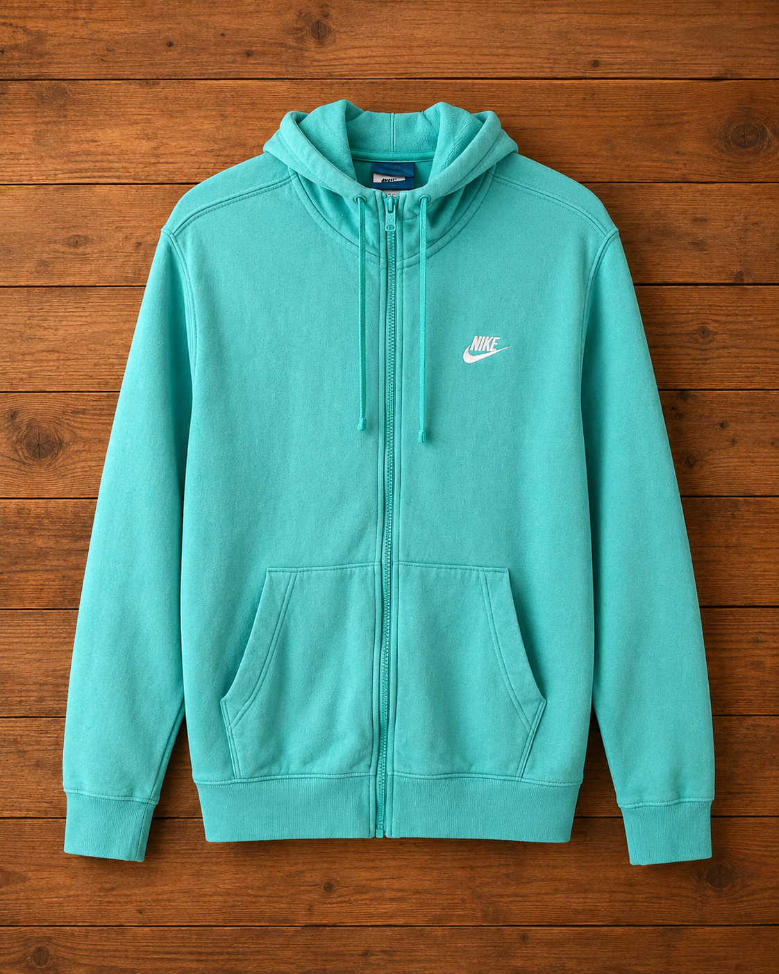 Poleron Niño/A Con Cierre Nike Verde Claro