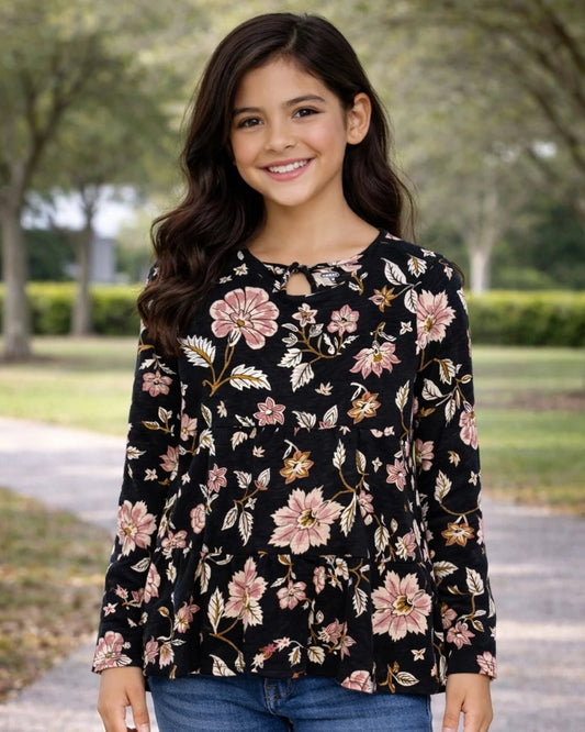Polera Old Navy Estampada Floral Niña / Femenina & Cómoda - LaOtraPrenda.cl - Polera