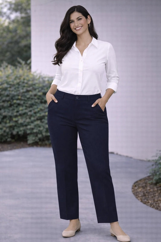 Pantalón Express azul marino / Corte Tobillero - LaOtraPrenda.cl - Pantalon