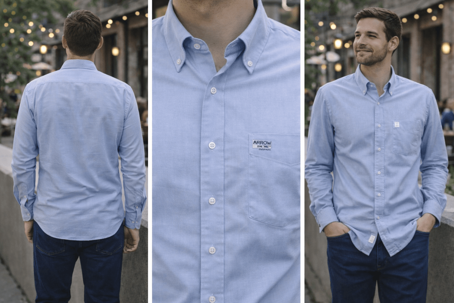 Camisa Hombre Arrow Regular Fit Celeste - LaOtraPrenda.cl - Camisa